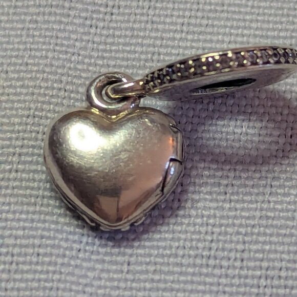 Pandora Angel Wings Dangle with Pink Enamel Locket Charm - Picture 8 of 13